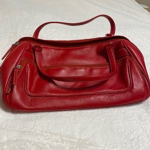 Red vintage Barney’s  New York shoulder bag in great condition